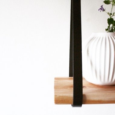 Læderremme til hylder