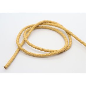 5 mm - Flettet snre, beige