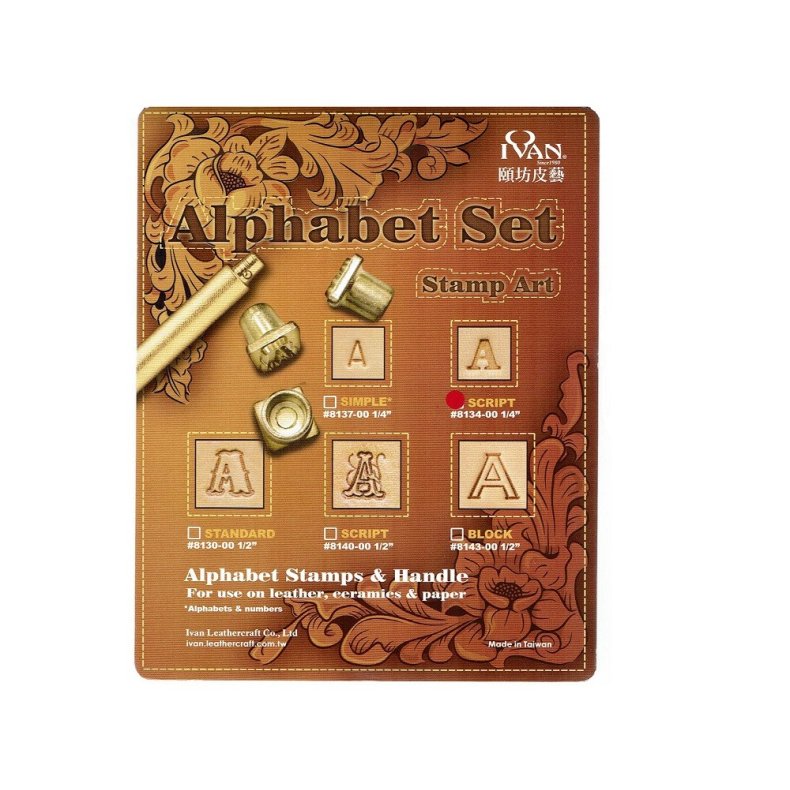 Alfabet- &amp; talst - Script- 7 mm