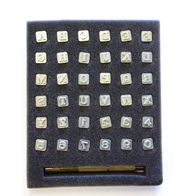 Alfabet- &amp; talst - Script- 7 mm