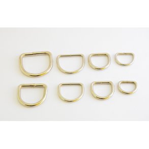 D-ringe, svejst - forniklede