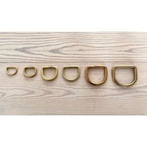 D-ringe, svejst - messing
