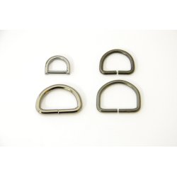 D-ring - sort/gunmetal