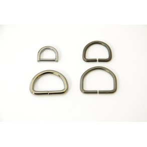 D-ring - sort/gunmetal