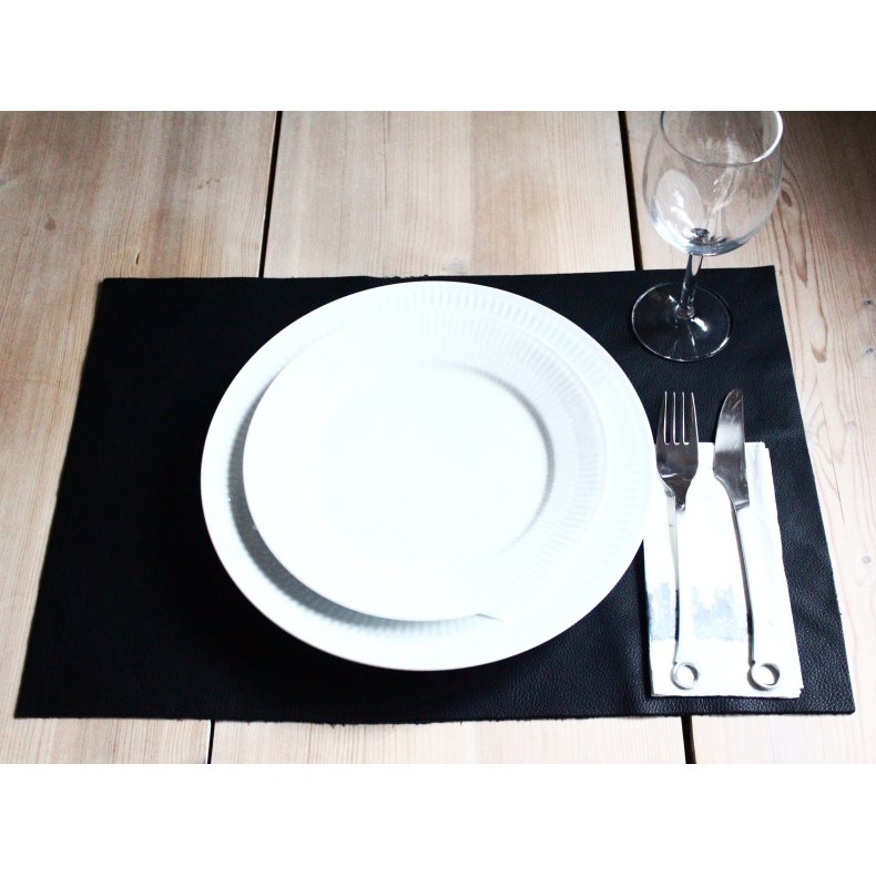 D�kkeserviet i skind - Firkantet