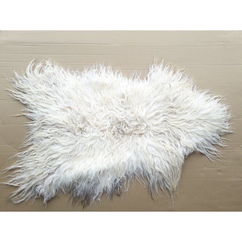 Islandske lammeskind Hvid/brun